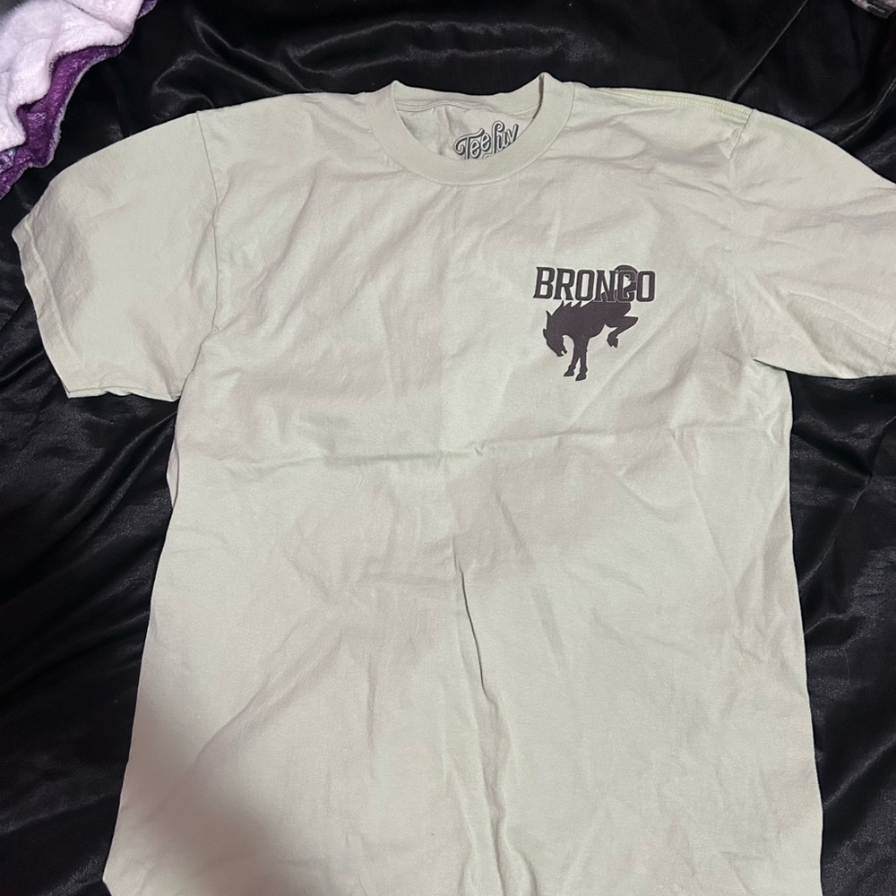Cream Short Sleeve Tees Classic Crew Neck